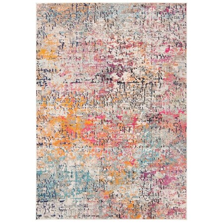 Safavieh 3 x 5 ft. Madison 400 Power Loomed Rectangle Area Rug Grey & Pink MAD460A-3